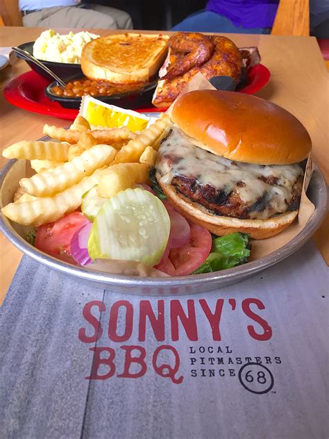 Sonny s bbq - Sonny’s BBQ is a beloved Southern chain known for its slow-smoked BBQ, warm hospitality, and deep commitment to community involvement. At Sonny’s Palm Bay, we are open today from 11:00 AM to 9:30 PM. Our menu has something for every BBQ lover, from slow-smoked brisket to a smokin’ Caesar salad. 